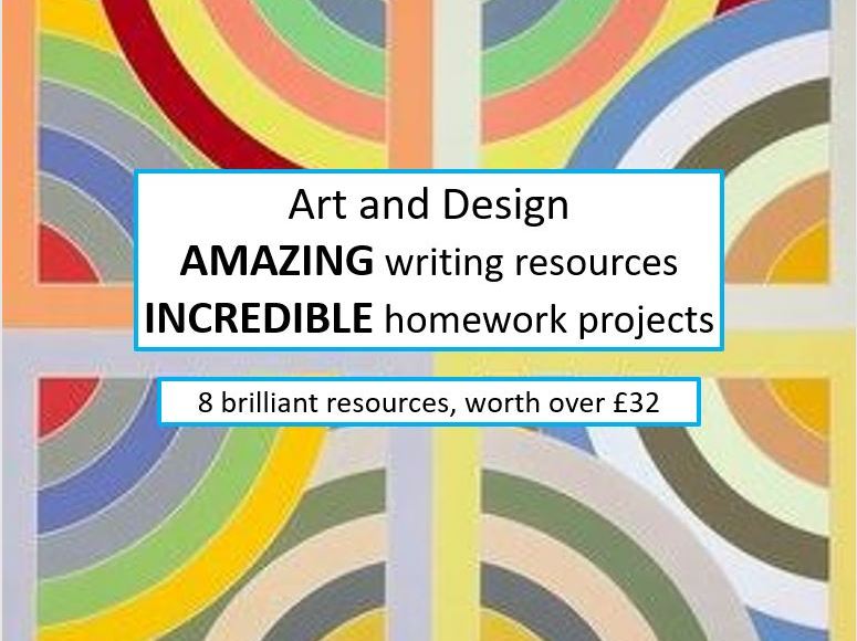 AMAZING writing frames for Art and INCREDIBLE homework projects