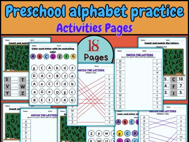 Count and match letters/Alphabet matching activity/Alphabet coloring activity