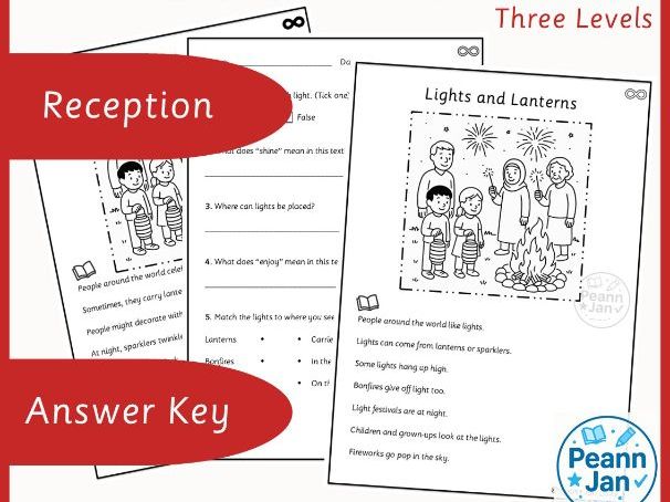 Reception Reading Comprehension - Lights and Lanterns