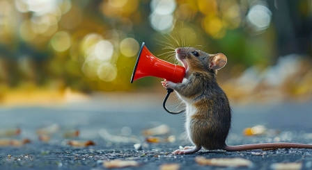 Mouse with megaphone