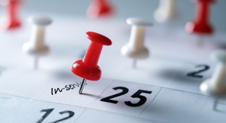 Pin in a calendar