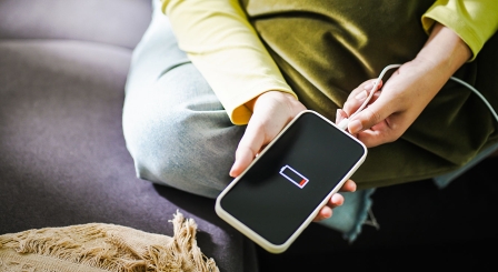 Low battery on phone