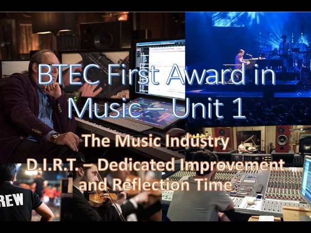BTEC First Award in Music - Unit 1 Personal Learning Checklists (PLC) and Analysis Tool