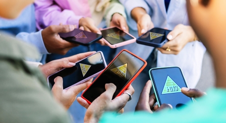 Teenagers smartphone 