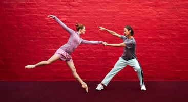 Two people dancing