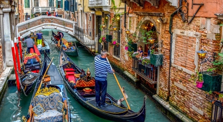 Gondolas in Venice