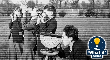 Pupils using measuring equipment