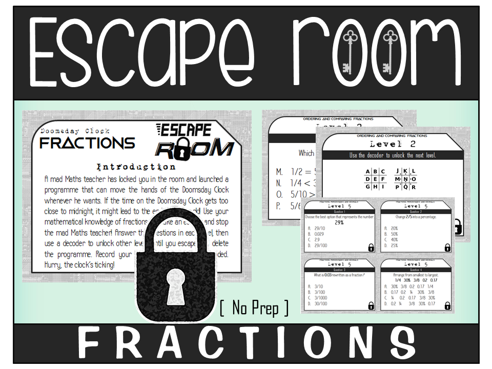 FRACTIONS ESCAPE ROOM Year 6 SATs