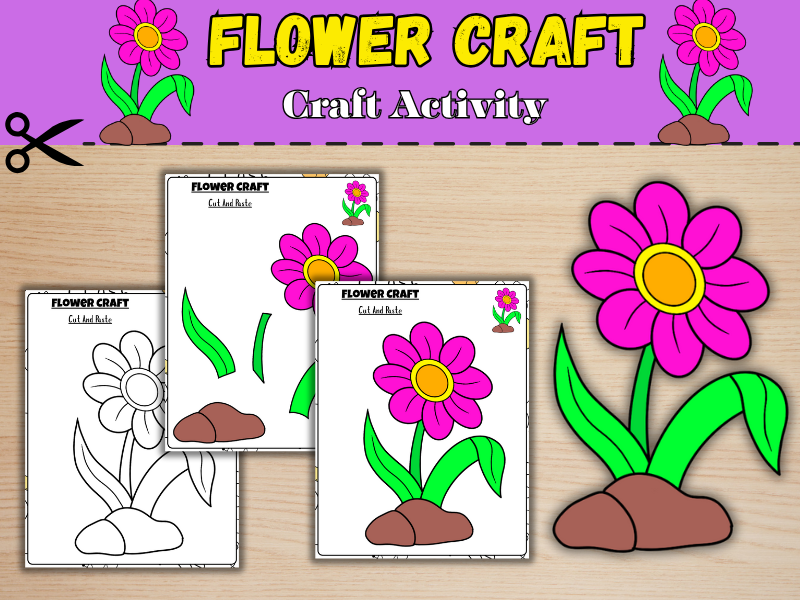 Flower Craft Activity | Nature craft | Spring Theme Activities|Plant theme | bulletin board