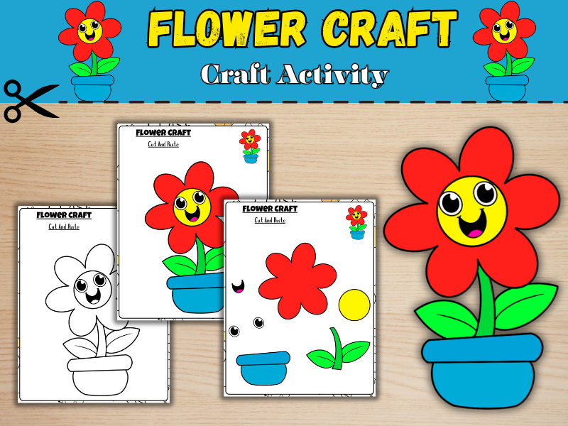 Flower Craft Activity (V2) | Nature craft | Spring Theme Activities|Plant theme | for kids